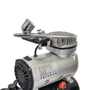 Aerograf AB130 z dyszą 0,2 I 0,3 + kompresor z butlą mini pompa powietrza sprężarka z kompresorem AB-130 AB 130 zdjęcie nr 11