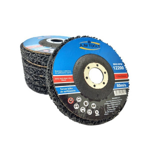 Zestaw 10 tarcz tarcze do szlifowania metalu stali z włókniną czarna 125 dysk krążek do usuwania rdzy farby włosy murzyna BRICK METAL WOOD zdjęcie nr 12