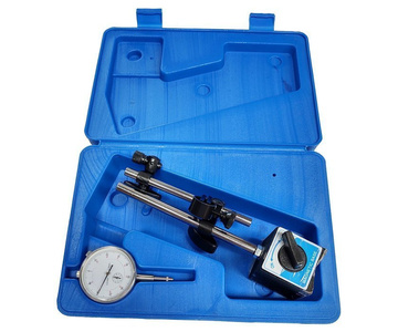 Końcówki przedłużki czujnika zegarowego 22el.+ czujnik zegarowy 10mm magnetyczny + statyw w walizce zdjęcie nr 10