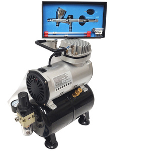 Zestaw kompresor z butlą + aerograf AB-180 AB 180 AB180 0.5mm dysza aerograf zdjęcie nr 11