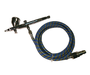 AEROGRAF AB180 AB-180 AB 180 Z DYSZĄ 0.2 0.3 ORAZ 0.50 DO AEROGRAFII + króciec GZ 1/4 i wężyk Airbrush zdjęcie nr 3