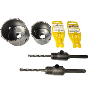 Otwornica do betonu 65mm + 80mm przejście adapter sds+ plus frez przejścia zestaw zdjęcie nr 4