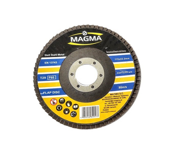 Tarcza tarcze lamelka listkowa 115mm gr 60 do metalu Magma płytkowa płytkowe zdjęcie nr 9
