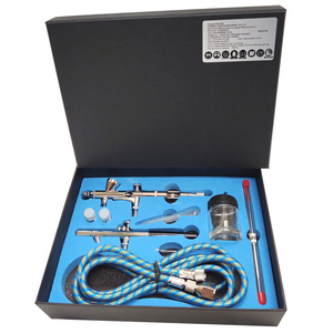 Aerograf AB208K AB-208K AB 208K 3 dysze z wężykiem do malowania BEZ LOGO + kompresor TC-20T butla zdjęcie nr 2