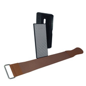 Osełka dwustronna do noży kamień szlifierski ostrzenia ostrzałka 2 gradacje ostrzałka diamentowa + pasek skórzany skóra ekologicczna ostrzenia wygładzania