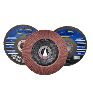 10 sztuk tarcz tarcze do metalu szlifowania lamelka listkowa 125 mm 125mm gr60 P60 AJM Tools Tarcza lamelkowa Elektrokorund płytkowa płytkowe zdjęcie nr 3