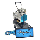 Zestaw kompresor z butlą + aerograf AB-180 AB 180 AB180 0.5mm dysza aerograf