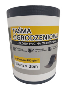 Taśma ogrodzeniowa antracyt 19x35 osłona na plot ogrodzenie panelowe grafit zdjęcie nr 13