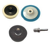 Zestaw 3 gąbek polerskich pady na wiertarkę 125 mm niebieska biała czarna trzpień M14