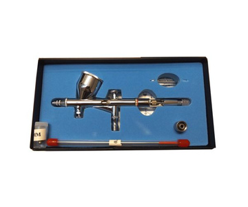 AEROGRAF AB180 AB-180 AB 180 Z DYSZĄ 0.2 0.3 ORAZ 0.50 DO AEROGRAFII + króciec GZ 1/4 i wężyk Airbrush zdjęcie nr 6