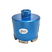 Wiertło diamentowe 65 mm z gwintem M14  niebieskie granitu otwornica koronka kamień