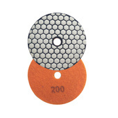 Tarcza diamentowa rzepik na sucho 100 mm gr 200 szlifowania gres gresu kamień granit poler polerowania  polerska  fazowania P 200 G200 #200