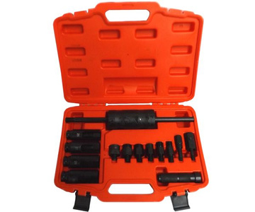 Ściągacz bezwładnościowy do wyciągania wtryskiwaczy nasadki klucze 1081D wtrysków prasa Bosch Delphi 14el. DENSO SIEMENS diesel Ściągacz wtryskiwaczy uniwersalny 14 szt zdjęcie nr 3