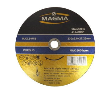 Tarcza tarcze do cięcia stali, metalu 230x2,0 10 sztuk Magma zdjęcie nr 5