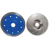 Tarcza diamentowa  do cięcia 125mm zgrzewana na gorąco niebieska Hot Press Blue + tarcza diamentowa MAGMA 115 PAD electroplate Flat płaski folia