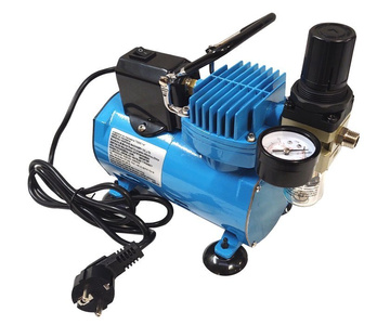 Kompresor do aerografu 4bar aerograf kompresory do aerografii sprężarka mini TC20CF niebieski z wentylatorem TC-20CF TC20C zdjęcie nr 2