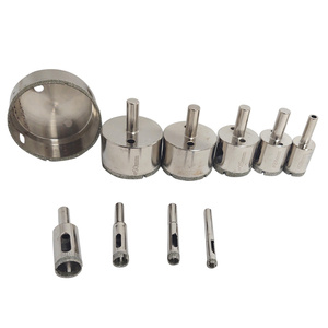 Zestaw otwornic diamentowych otwornice diamentowe 10el. 6mm, 8mm, 10mm, 16mm, 20mm 28mm, 35mm, 45mm, 50mm, 68mm zintegrowany stalowy korpus profesjonalny zestaw zdjęcie nr 4