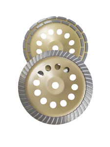 Zestaw tarcz diamentowych garnkowych 230 x 22,2 dwurzędowa i turbo DCWD / DCWT 230x22 segmentowa głowica do szlifowania betonu zdjęcie nr 7