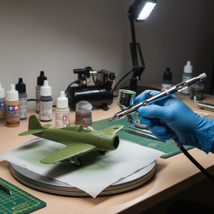 Aerograf AB203 ze sprężarką 3L zestaw do malowania AB-203 zdjęcie nr 7