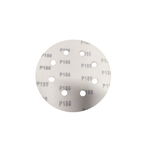 Krążki ścierne 180 mm papier na rzep gr. 180 z otworami 10 szt ścierny krążek samoprzylepne otwory 110mm zdjęcie nr 12