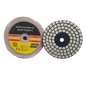 Tarcza diamentowa rzepik na sucho 100 mm TPP400 F4 szlifowania gres gresu kamień granit marmur poler polerowania polerska fazowania zdjęcie nr 3