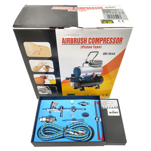 Aerograf z kompresorem 3L zestaw lakierniczy AB-180K AB180K AB 180K - 4 dysze zdjęcie nr 8