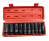 Nasadki udarowe 1/2 13 - 26mm zestaw 10el 6 kątne przedłużane