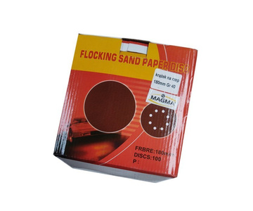 Krążki ścierne 180 mm papier na rzep gr. 40 100 szt ścierny krążek samoprzylepne zdjęcie nr 4