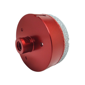 Otwornica diamentowa 100 mm M14 MVBC czerwona koronka wiertło zdjęcie nr 7