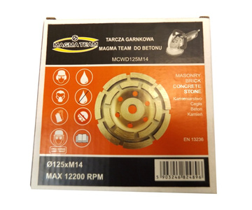 Tarcza diamentowa garnkowa 125xM14 dwurzędowa DCWD125M14 diament 5mm 125/M14 125 M14 Magma 125xM14 125M14 125 M14 podwójny segment zdjęcie nr 3