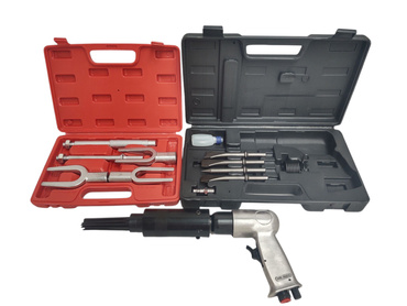 Przecinak blacharski młotek pneumatyczny AT2010K/RSG komplet dłut 4 elementowy AT-010K MT-1029 + Nasadka igłowa młotka pneumatycznego QRC41280 + Ściągacz zestaw ściągaczy drążków kierowniczych 10-009-014 1011D zdjęcie nr 14