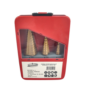 Wiertła stopniowe wiertło rozwiertak 3szt 4-32mm choinkowe stożkowe zestaw wierteł zestaw wierteł stopniowych stożkowych Magma zdjęcie nr 5