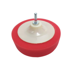 Zestaw gąbek gąbka biała czarna czerwona 150 3 miękka średnia twarda 150mm 150xm14 150x45 3sztuki komplet + trzpień M14 zdjęcie nr 6