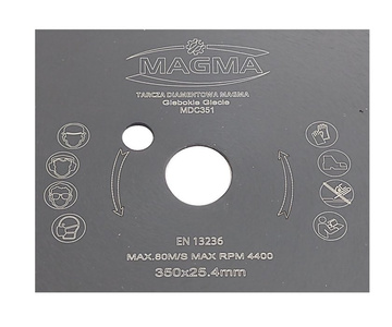 Tarcza diamentowa segmentowa do cięcia betonu 350x25,4mm GC MDC350 głębokie cięcie Magma MDC 350x25,4 350 x 25,4 350x25,4mm zdjęcie nr 2