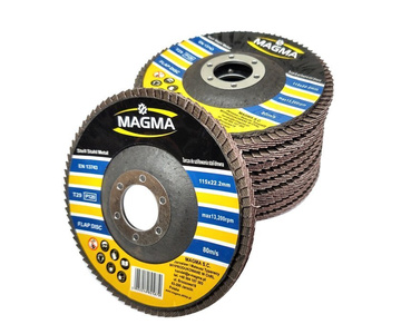 Tarcza tarcze lamelka listkowa 115mm gr 120 do metalu Magma płytkowa płytkowe zdjęcie nr 4