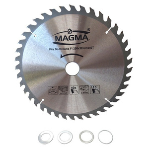 Piła tarcza tarcze do cięcia drewna 250mm 40T z widią 250x32 30/25,4/22,2/20 mm x 40 zębów widiowa Magma 250x32x40t zdjęcie nr 1