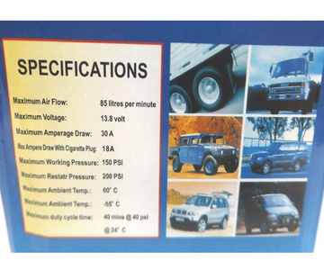 Mocny kompresor samochodowy 12v dwutłokowy BY-262 JD010 zdjęcie nr 10