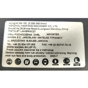 Aerograf AB-130 AB130 AB 130 z dyszą 0,2; 0,3; 0,5 + kompresor z butlą mini pompa powietrza sprężarka z kompresorem zdjęcie nr 14