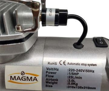 Zestaw malarski kompresor mini z aerografem AB130S dysze 0,2 ; 0,3 ; 0,5 AB-130S zdjęcie nr 5