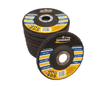 Tarcza tarcze do metalu szlifowania lamelka listkowa 125mm gr40 P40 Magma Tarcza lamelkowa Elektrokorund płytkowa płytkowe zdjęcie nr 7