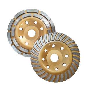 Zestaw tarcz diamentowa garnkowa 125x22,2 turbo dwurzędowa Tz-3 Dz-3 diament 3mm AJM Tools głowica do szlifowania betonu zdjęcie nr 14