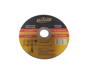 Tarcza do cięcia stali nierdzewki nierdzewnej 125x1,0 tarcze INOX MAGMA  zdjęcie nr 1