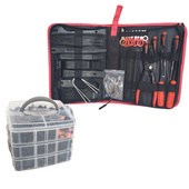 Ściągacze do tapicerki szczypce wyjmaki spinki do radia zestaw 43 elementy + Spinki kołki klipsy samochodowe do tapicerki auta 655 ele zestaw + ściągacz