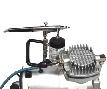 Aerograf 134S kompresor z butlą mini zestaw malarski TG134S TG-134S zdjęcie nr 5