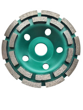 Tarcza diamentowa segmentowa garnkowa 125x22,23 zielona profesjonalna PROFI MCWD125P Magma głowica do szlifowania betonu podwójny segment