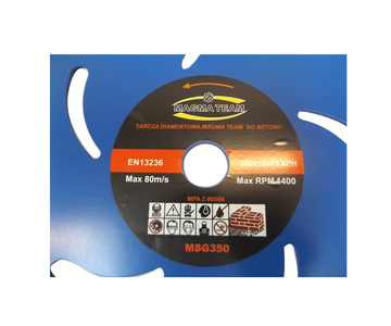 Tarcza diamentowa do cięcia betonu 350x25,4mm MSG351 Magma MSG 350x25,4 350 x 25,4 350x25,4mm zdjęcie nr 5