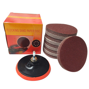 Zestaw krążki na rzep papier ścierny PEX 125mm 125 mm gr 36 krążek 100 szt + dysk na rzep szlifierski z gąbką 125 mm 125mm zdjęcie nr 3