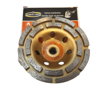 Tarcza diamentowa segmentowa garnkowa 115mm M14 DCWD115M14 Magma 115xM14 głowica do szlifowania betonu 115xM14 115M14 115 M14 podwójny segment zdjęcie nr 3