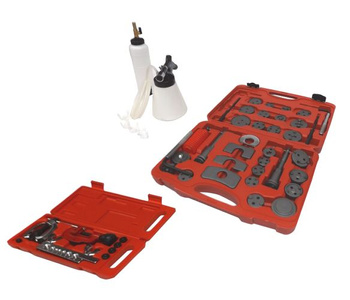 Zestaw wyciskania tłoczków hamulcowych 35 elementowy B10115A + zestaw do odpowietrzania hamulców + zarabiania przewodów hamulcowych 10el. zdjęcie nr 11