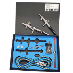 Aerograf AB208K AB-208K AB 208K 3 dysze z wężykiem do malowania BEZ LOGO + kompresor TC-20T butla zdjęcie nr 5